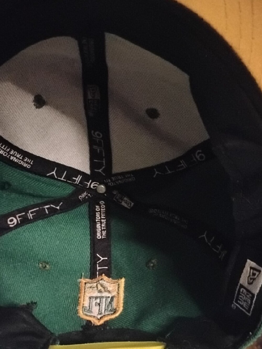New Era Green and Yellow Green Bay Snapback Cap - Picture 7 of 8